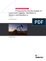Technical Proposal For The The Supply of Cased Hole Logging - Ramdiani-1, Sukan-1 and Baudero-1 PDF