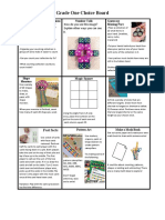 Grade One Choice Board