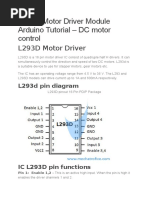 L293D Motor Driver Module Arduino Tutorial