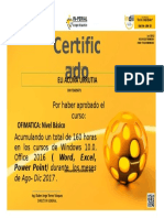 Certificado de Computacion - Ejemplo