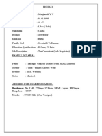 Bio Data PDF