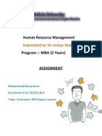 HRM Assignment 01-322191-014 PDF