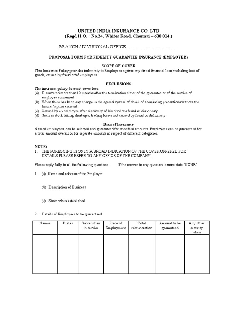 Branch / Divisional Office | PDF | Guarantee | Insurance