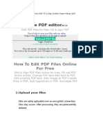 Online PDF Editor: How To Edit PDF Files Online For Free