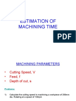 Estimation of Machining Time