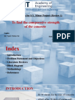 To Find The Compressive Strength of The Concrete: Presentation For S.Y. Minor Project (Review 1)