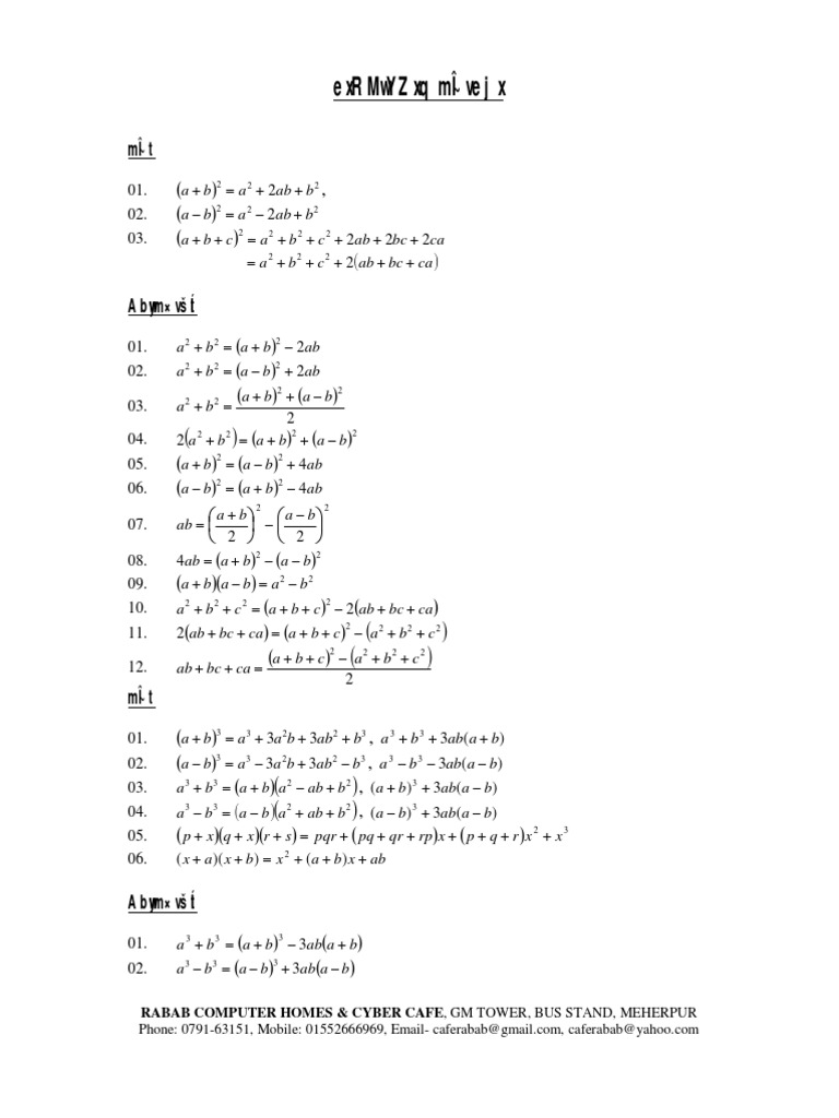Formula Pdf