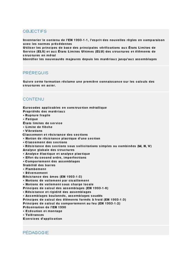 Eurocodes Applicables en Construction Métallique | PDF | Flexion ...