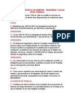 EXAMEN 1 Seguridad y Salud en El Trabajo - Politecnico de Colombia