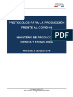 Protocolos. Covid en Santa Fe