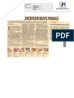 14 Dec, 2010, BS, Delhi, Reckitt Benckiser Buys Paras