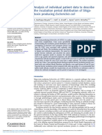 Analysis of Individual Patient Data To Describe The Incubation Period Distribution of Shigatoxin Producing Escherichia Coli PDF