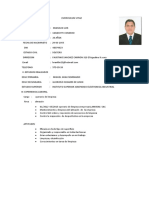 CURRICULUM VITAE de Limpieza