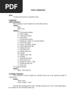 Ex - No: Date: Aim:: Unix Commands