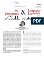 Classroom Interaction and Language Learning in Clil Context PDF