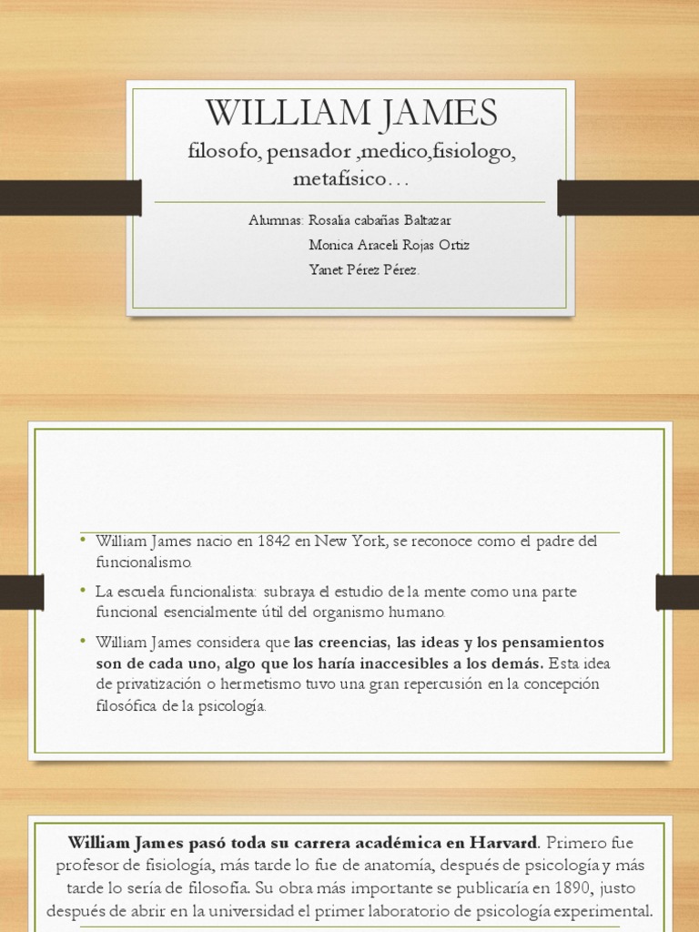 William James PDF | PDF | William James | Las emociones