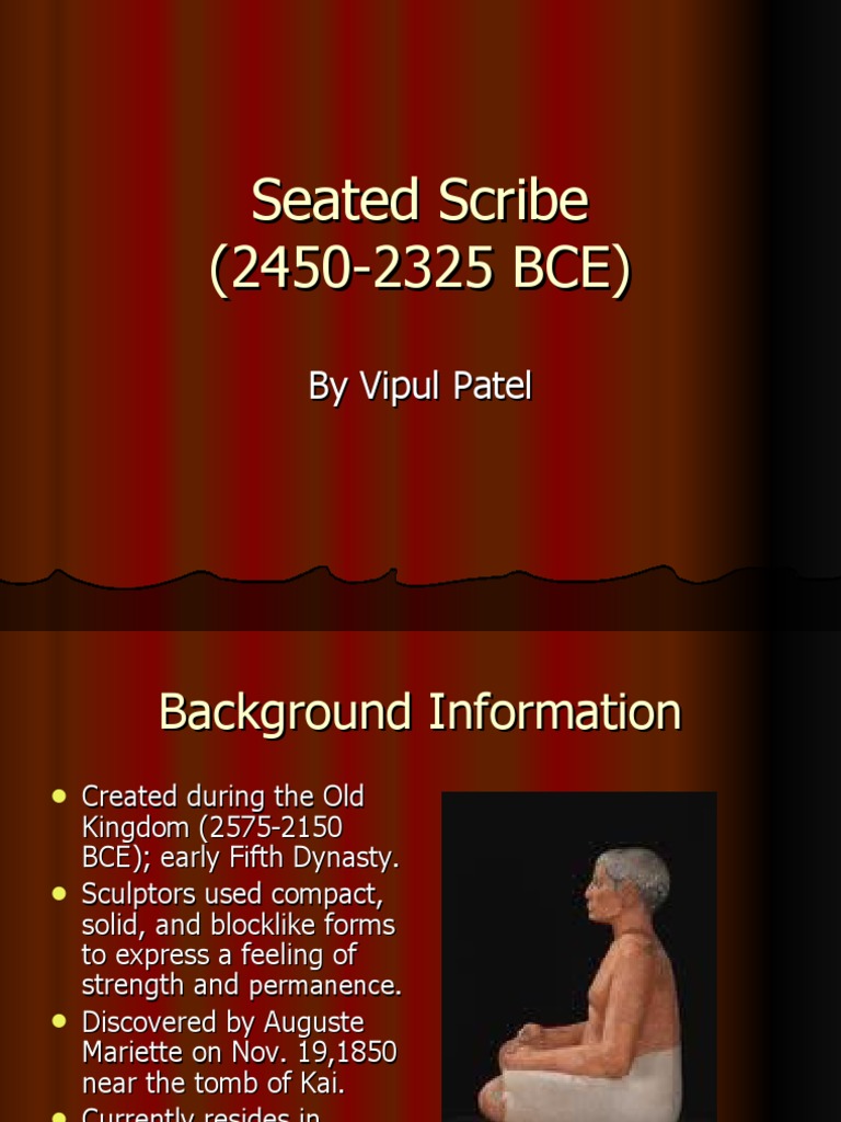 Seated Scribe PP Pres | PDF