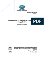 Group Exercise 2: Case Study On Application To Energy System