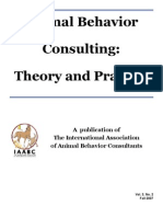Animal Behavior Consulting: Theory and Practice: Fall 2007