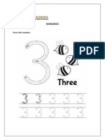 Worksheet Class: Nursery Trace The Number