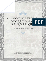 47 Motivations Secrets and Backstories For Your RPG Character