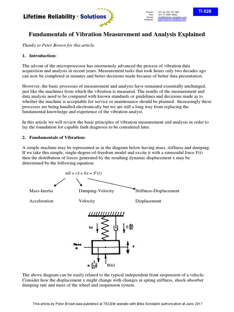 Vibration Measurement Fundamentals | PDF | Resonance | Root Mean Square