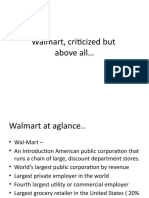 Walmart, Criticized But Above All