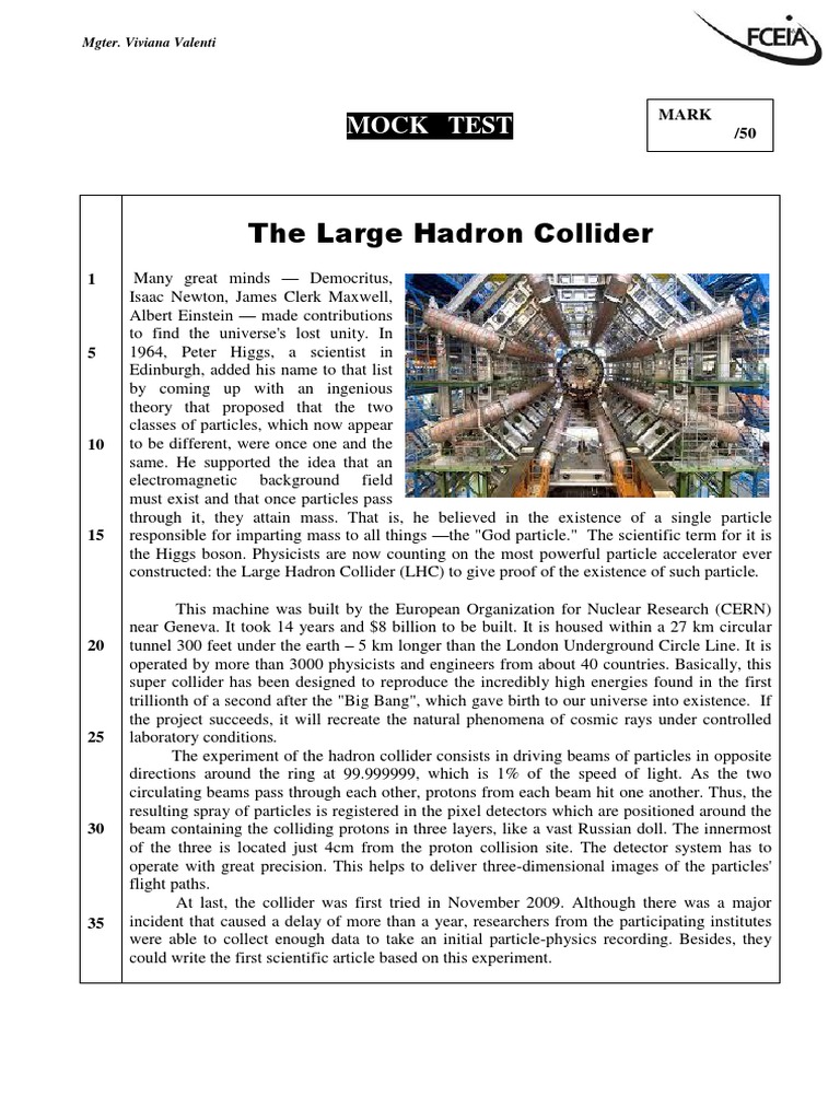 Large Hadron Collider Overview and Insights | PDF | Large Hadron ...
