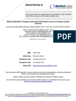 Body composition changes associated with fasted versus non-fasted aerobic exercise