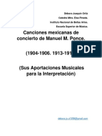 Canciones Mexicanas de Concierto MANUEL M PONCE