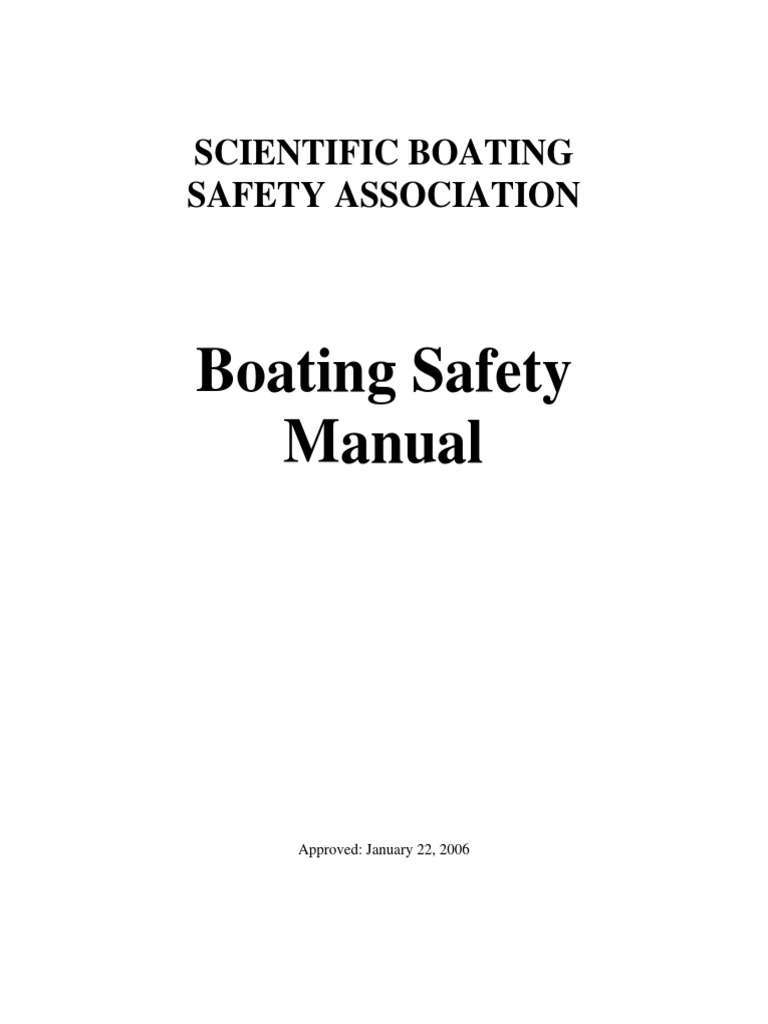 EHS 080 SBSA Boating Safety Manual PDF Watercraft Anchor