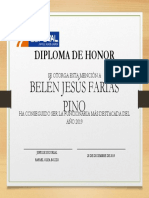 Diploma de Honor: Belén Jesús Farías Pino