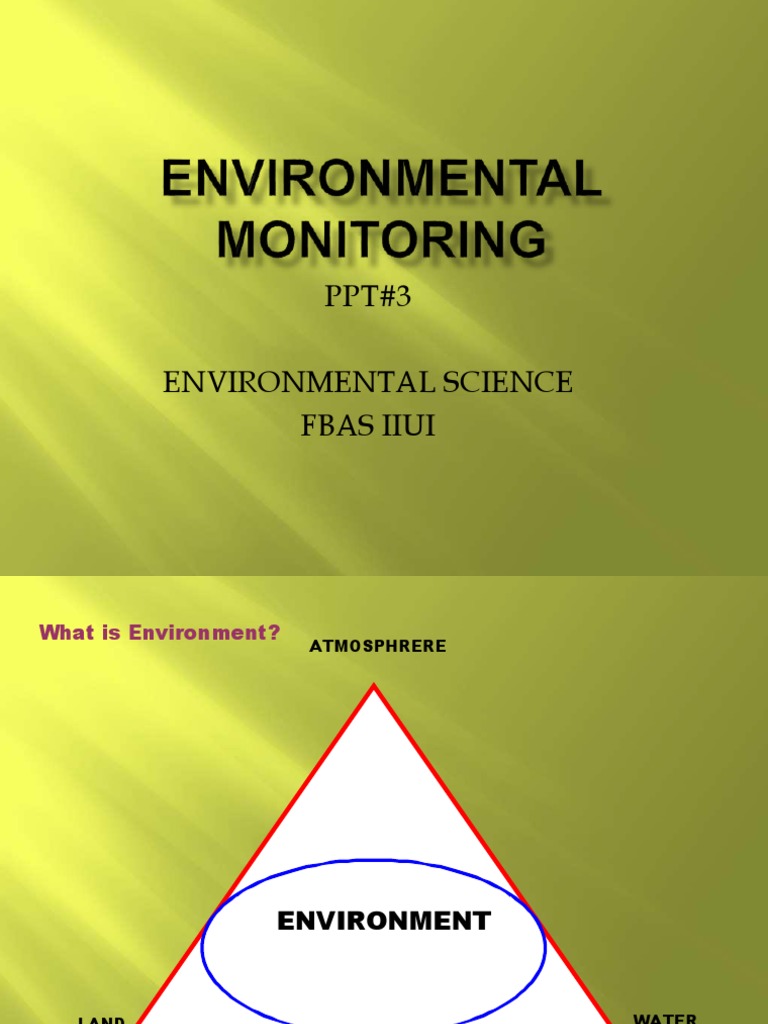 Environmental Monitoring-Lecture PDF | PDF