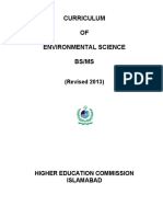 Curriculum OF Environmental Science BS/MS: (Revised 2013)