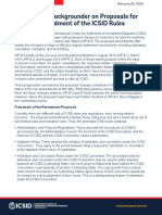 Updated Backgrounder On Proposals For Amendment of The ICSID Rules