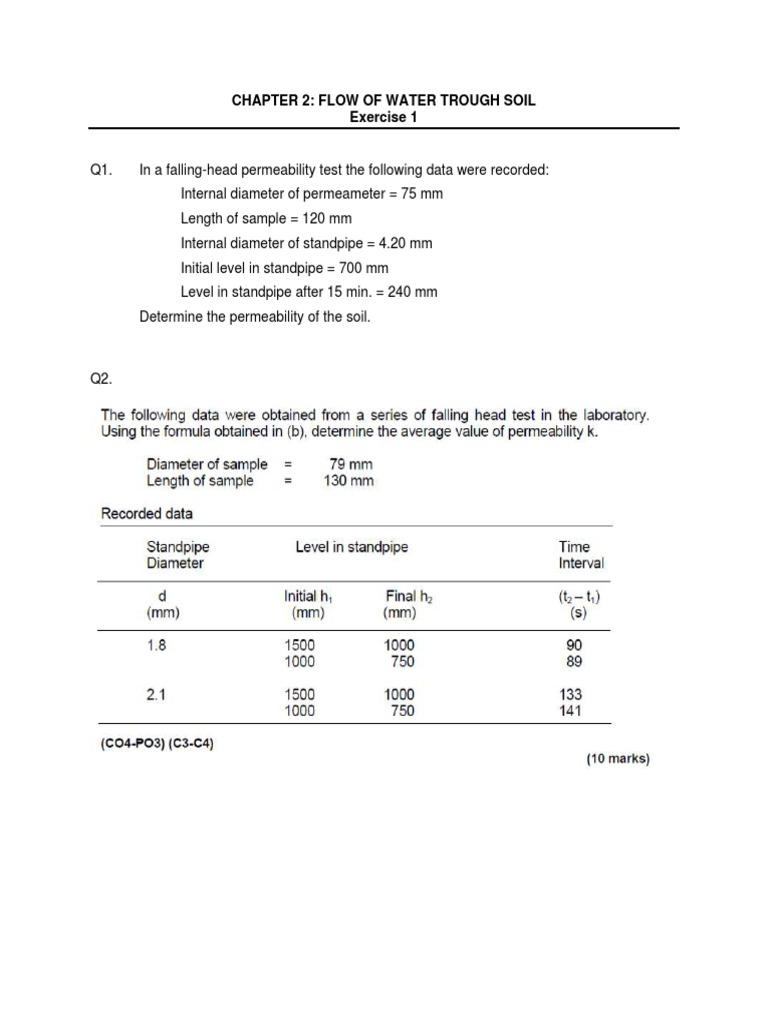 Soil Permeability Testing Methods | PDF