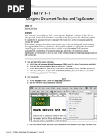 Activity 1-1: Using The Document Toolbar and Tag Selector