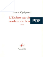 Pascal Quignard Lenfant Au Visage Couleur de La Mort 1