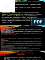 Stages of Information Literacy