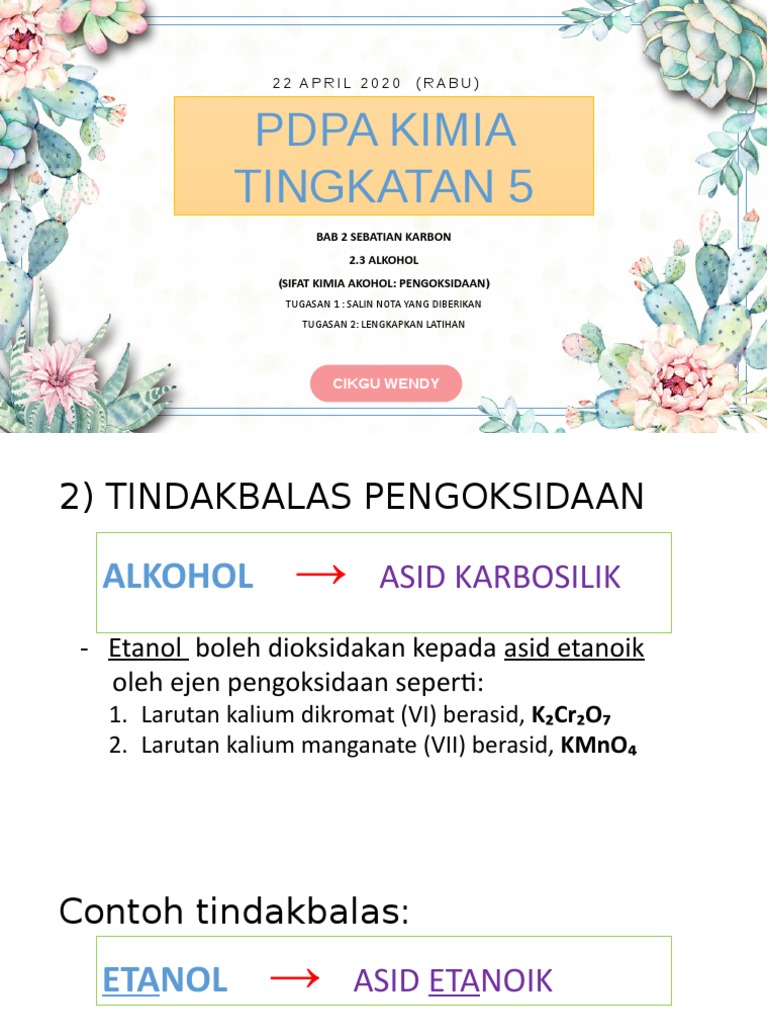 Nota Ringkas Proses Pengoksidaan Etanol Pdf