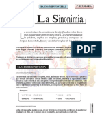 La sinonimia: significados, clases y criterios de resolución