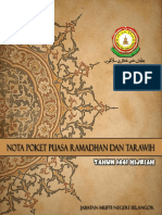 Nota Poket Puasa Ramadhan Dan Tarawih Tahun 1441 H