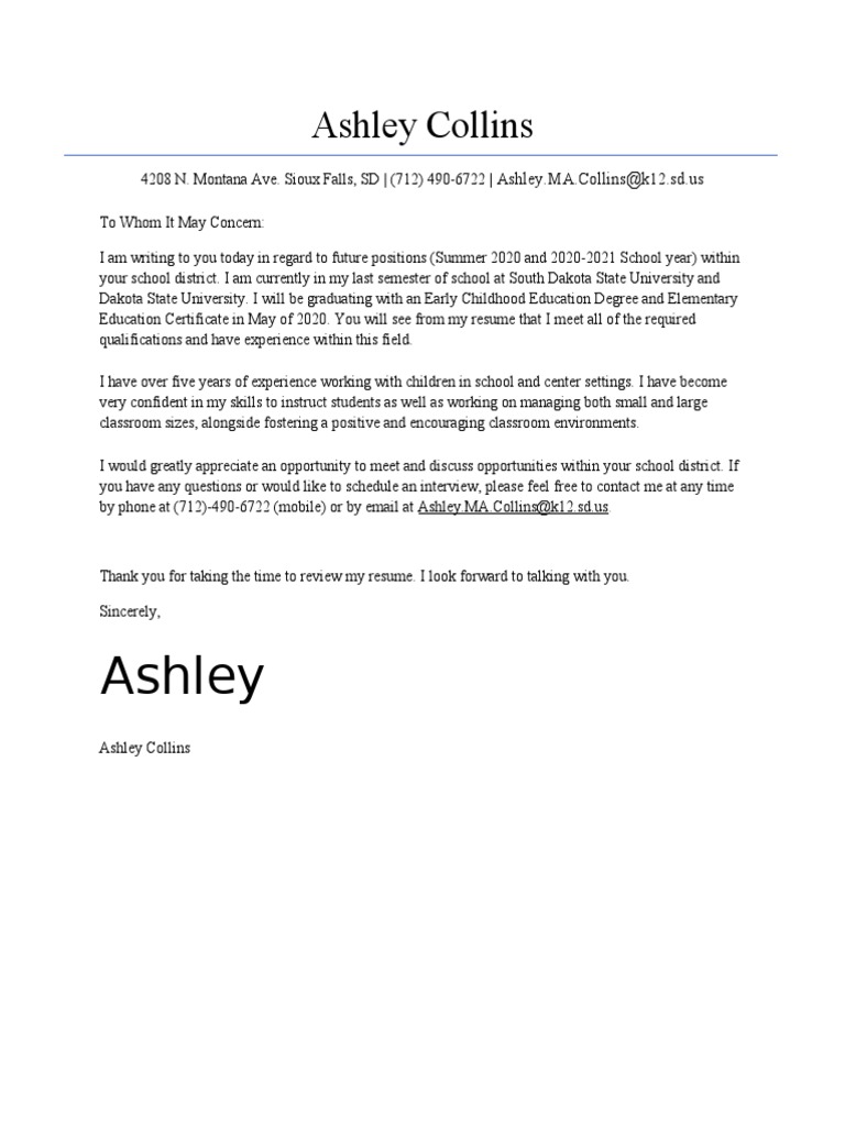 General Cover Letter PDF