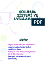 Solunum Si̇stemi̇ Ve Uygulamalari