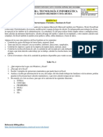 Tecnología 8 Fórmulas y Funciones de La Aplicación Excel PDF