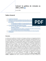 Una Reforma Exitosa'. La Política de Vivienda en Uruguay Entre 1990 y 2000 - Altair Magri 2002