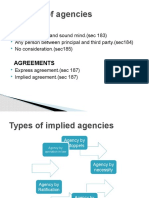 Creation of Agencies