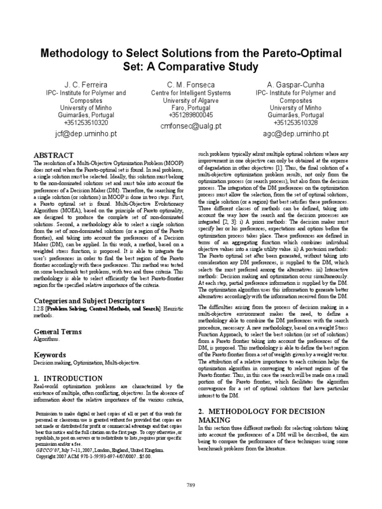 Paper - Selecao Da Solucao Final | PDF | Mathematical Optimization ...