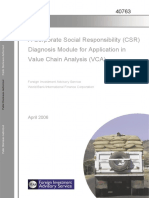 A Corporate Social Responsibility (CSR) Diagnosis Module For Application in Value Chain Analysis (VCA)