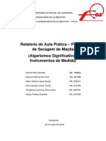 Relatório de Secagem - TA109